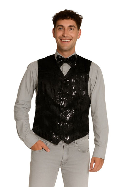 Gilet + nœud papillon Noir