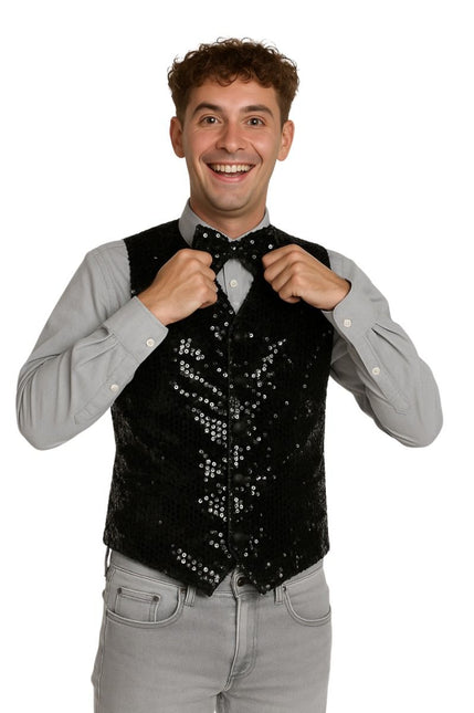 Gilet + nœud papillon Noir