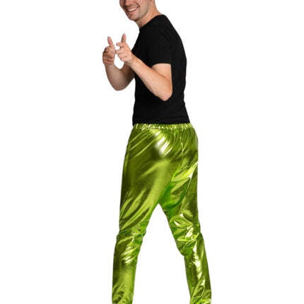 Pantalon Disco Vert Métallique