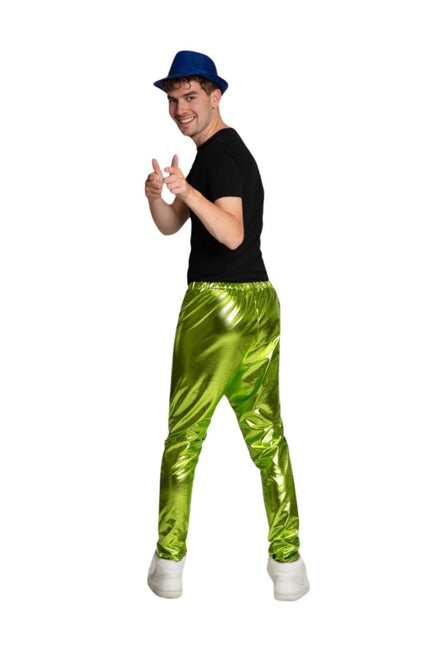 Pantalon Disco Vert Métallique