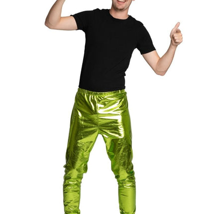 Pantalon Disco Vert Métallique