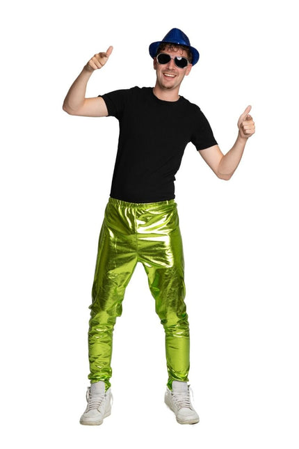 Pantalon Disco Vert Métallique