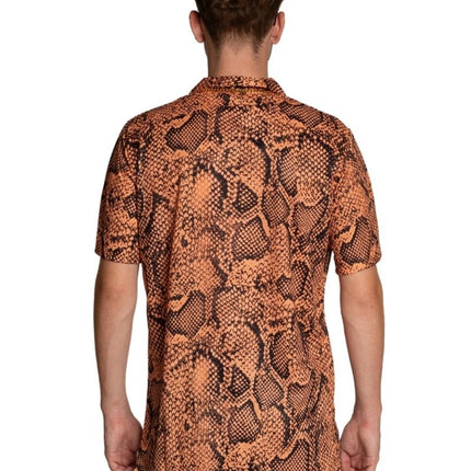 Chemise Snake Print Gold Men's