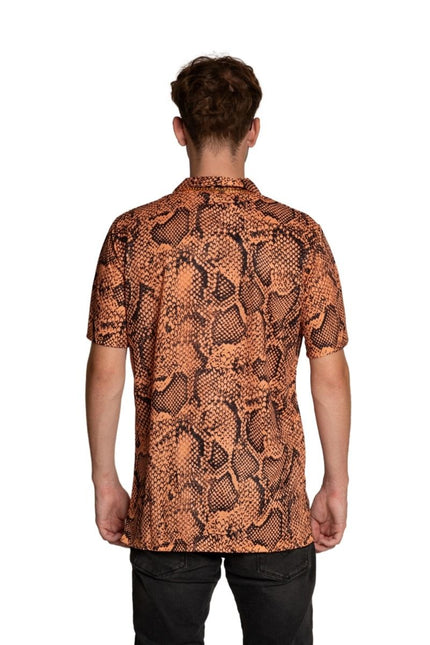 Chemise Snake Print Gold Men's