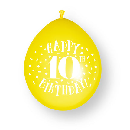 10pcs Happy 10th birthday 23cm latex balloons