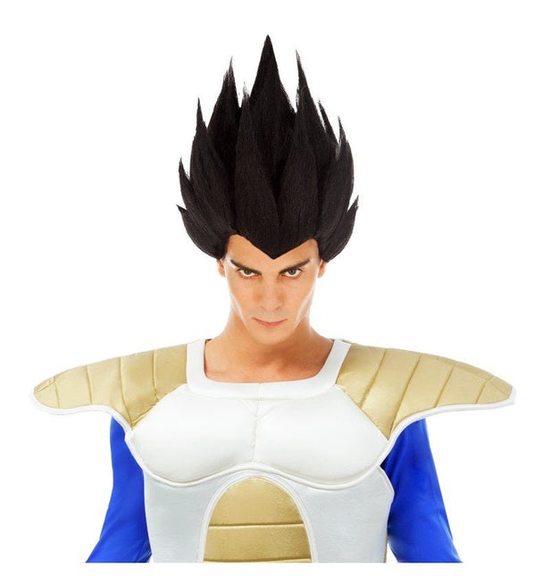 Vegeta Saiyan Pruik Zwart Dragon Ball Z van CHAKS koop je bij Partywinkel