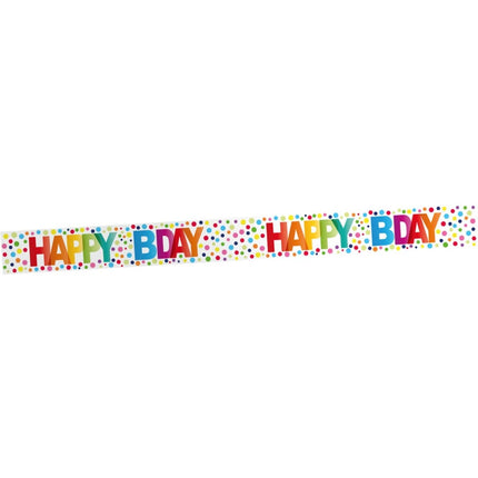 Verjaardag Afzetlint Happy Birthday Stippen 15m van Folat koop je bij Partywinkel
