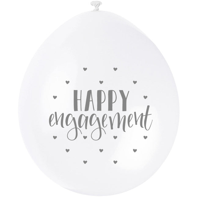 Verloving Ballonnen Happy Engagement 28cm 10st van Unique koop je bij Partywinkel