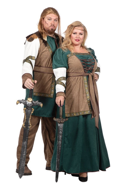 Viking Jurk Groen - Partywinkel - 8720059065769