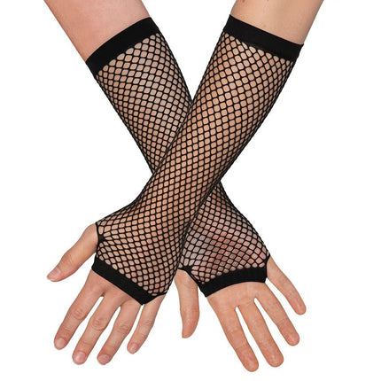 Visnet Handschoenen Zwart Lang van Boland koop je bij Partywinkel
