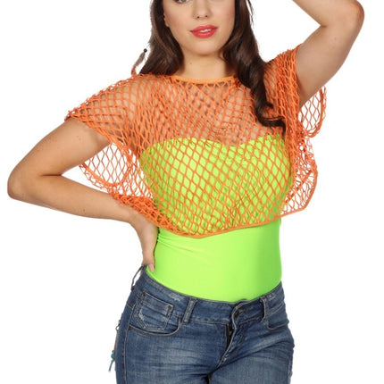 Visnet Shirt Oranje van Wilbers & Wilbers koop je bij Partywinkel