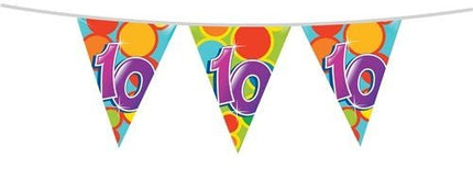 Vlaggenlijn 10 Jaar 10m - Partywinkel - 8711319055101