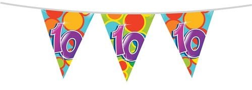Vlaggenlijn 10 Jaar 10m - Partywinkel - 8711319055101
