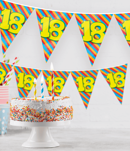 Vlaggenlijn 11 Jaar Gekleurd 10m van Paper Dreams koop je bij Partywinkel