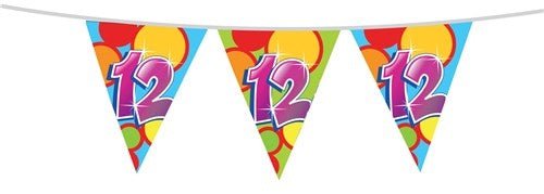 Vlaggenlijn 12 Jaar 10m - Partywinkel - 8711319055460