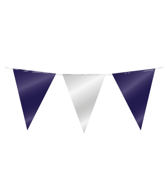 Vlaggenlijn donkerblauw zilver van Paper Dreams koop je bij Partywinkel