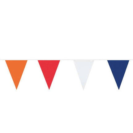 Vlaggenlijn Oranje - Rood - Wit - Blauw 10m van Boland koop je bij Partywinkel