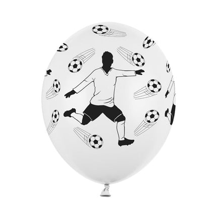 Voetbal Ballonnen 30cm 6st van Partydeco koop je bij Partywinkel