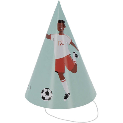 Voetbal Feesthoedjes 16cm 6st van Folat koop je bij Partywinkel