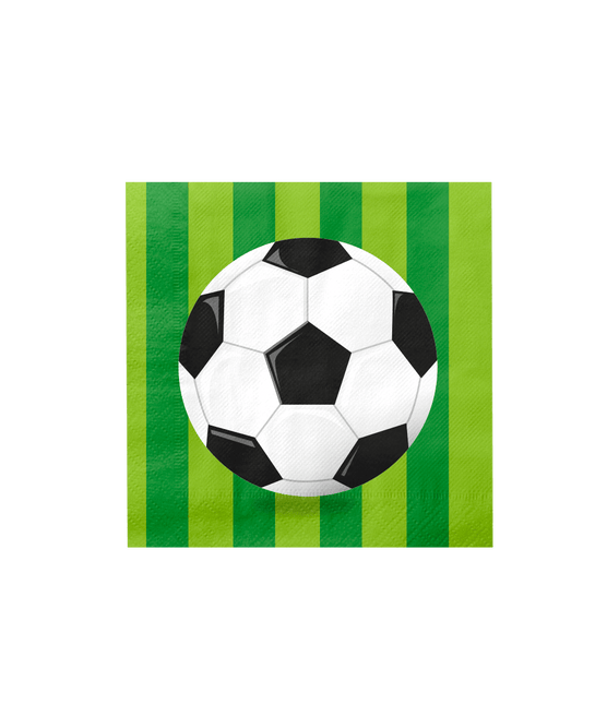 Voetbal Servetten 16cm 16st van Paper Dreams koop je bij Partywinkel