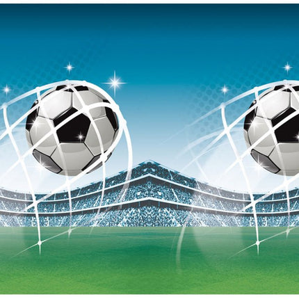 Voetbal Tafelkleed Blauw 1,8m van Procos koop je bij Partywinkel