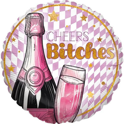 Vrijgezellenfeest Helium Ballon Roze Cheers Leeg 45cm van VDV Benefit koop je bij Partywinkel