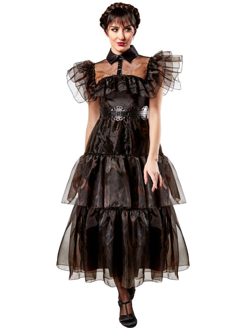 Wednesday Halloween Jurk Rave Dames van Rubies koop je bij Partywinkel