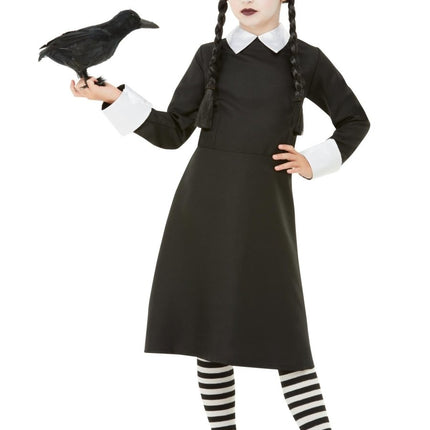 Wednesday Jurk Zwart Meisje Gothic van Smiffys koop je bij Partywinkel