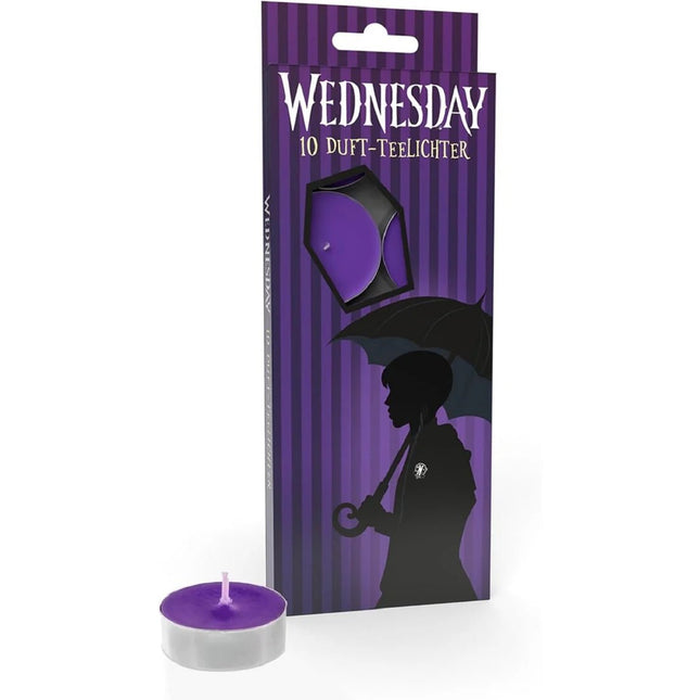 Wednesday Kaarsen Paars 10st van VDV Benefit koop je bij Partywinkel