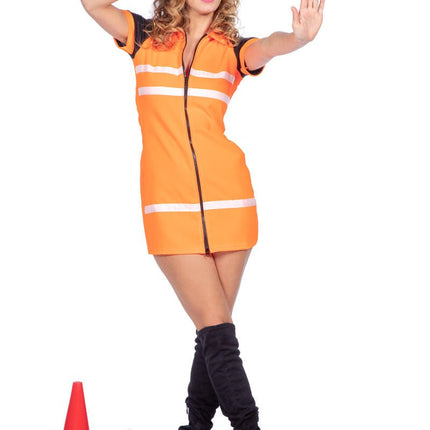 Wegwerkster Jurk Dames van Wilbers & Wilbers koop je bij Partywinkel