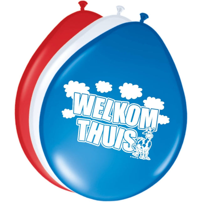 Welkom Thuis Ballonnen 30cm 8st - Partywinkel - 8714572082532