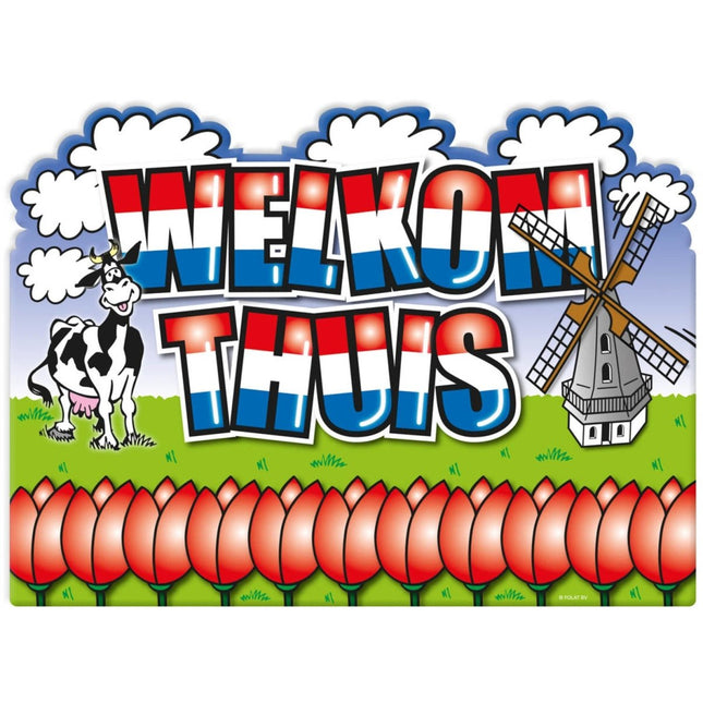 Welkom Thuis Deurbord 45cm - Partywinkel - 8714572074261