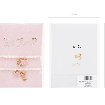 Wenskaart Best Friend Armbanden 14,8cm van Partydeco koop je bij Partywinkel