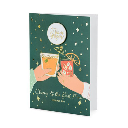 Wenskaart Team Groom 15cm van Partydeco koop je bij Partywinkel