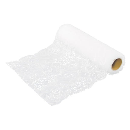 RUBAN DE DENTELLE EN COTON BLANC 18 CM X 3 M