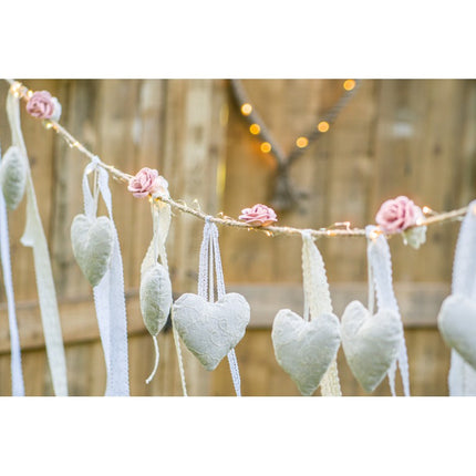 RUBAN DE DENTELLE EN COTON BLANC 2 CM X 2 M