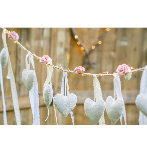 RUBAN DE DENTELLE EN COTON BLANC 2 CM X 2 M