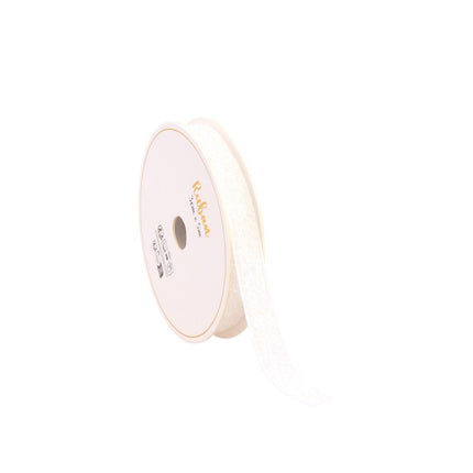 RUBAN BLANC PAILLETÉ 10 MM X 3 M