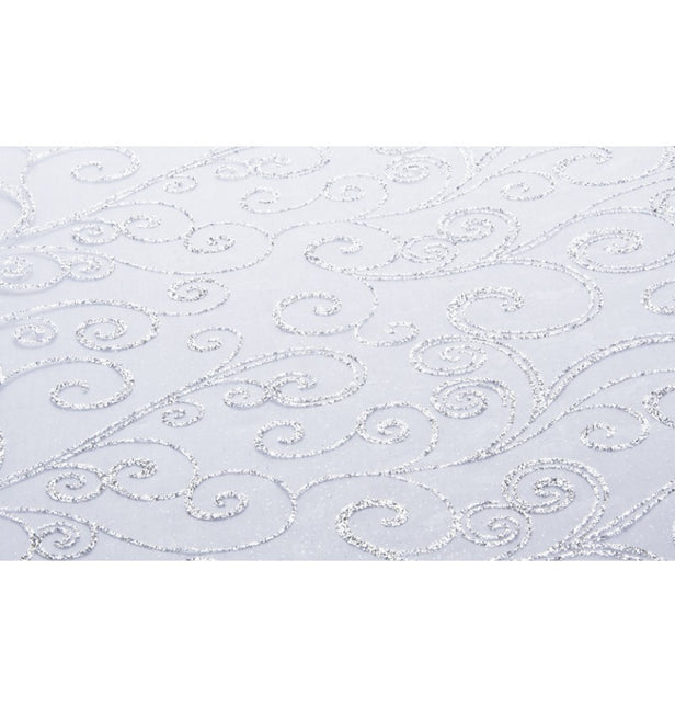 Chemin de table blanc pailleté 5M 36cm