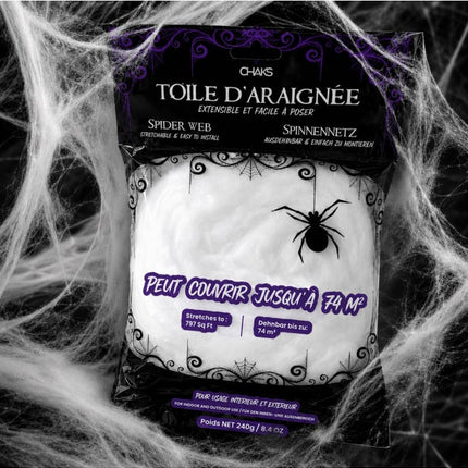 Toile d'araignée blanche 240 g