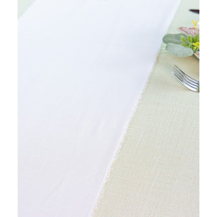 Chemin de table blanc uni 5m