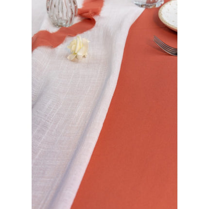 Chemin de table blanc Coton 5m