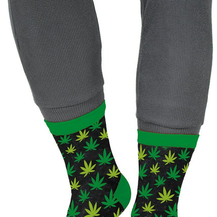 Wiet Sokken Zwart Groen Volwassenen van Fiestas Guirca koop je bij Partywinkel