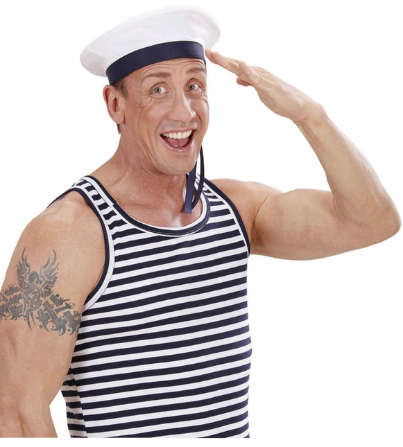 Wit Blauwe Pet Kapitein van Widmann koop je bij Partywinkel