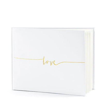 Wit Gastenboek Love 24cm van Partydeco koop je bij Partywinkel