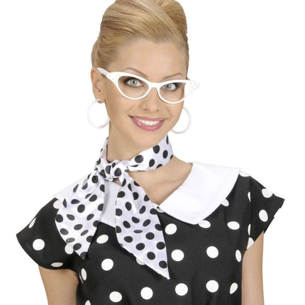 Wit Zwarte Sjaal van Widmann koop je bij Partywinkel