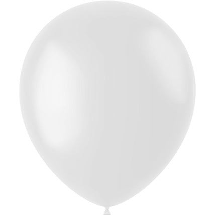 Witte Ballonnen Coconut White 33cm 10st van Folat koop je bij Partywinkel