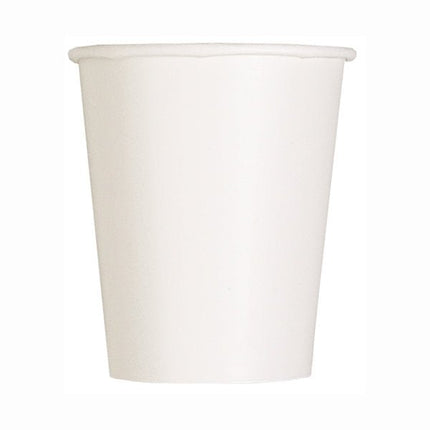 Witte Bekers 266ml 14st van Unique koop je bij Partywinkel