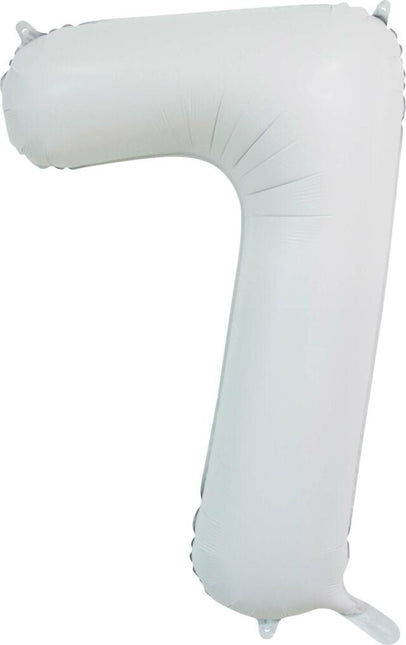 Witte Cijfer Ballon 7 Jaar Glans 86cm van WeFiesta koop je bij Partywinkel