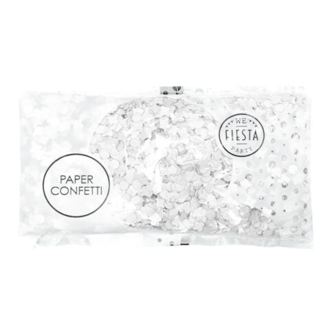 Witte Confetti 100gr van WeFiesta koop je bij Partywinkel